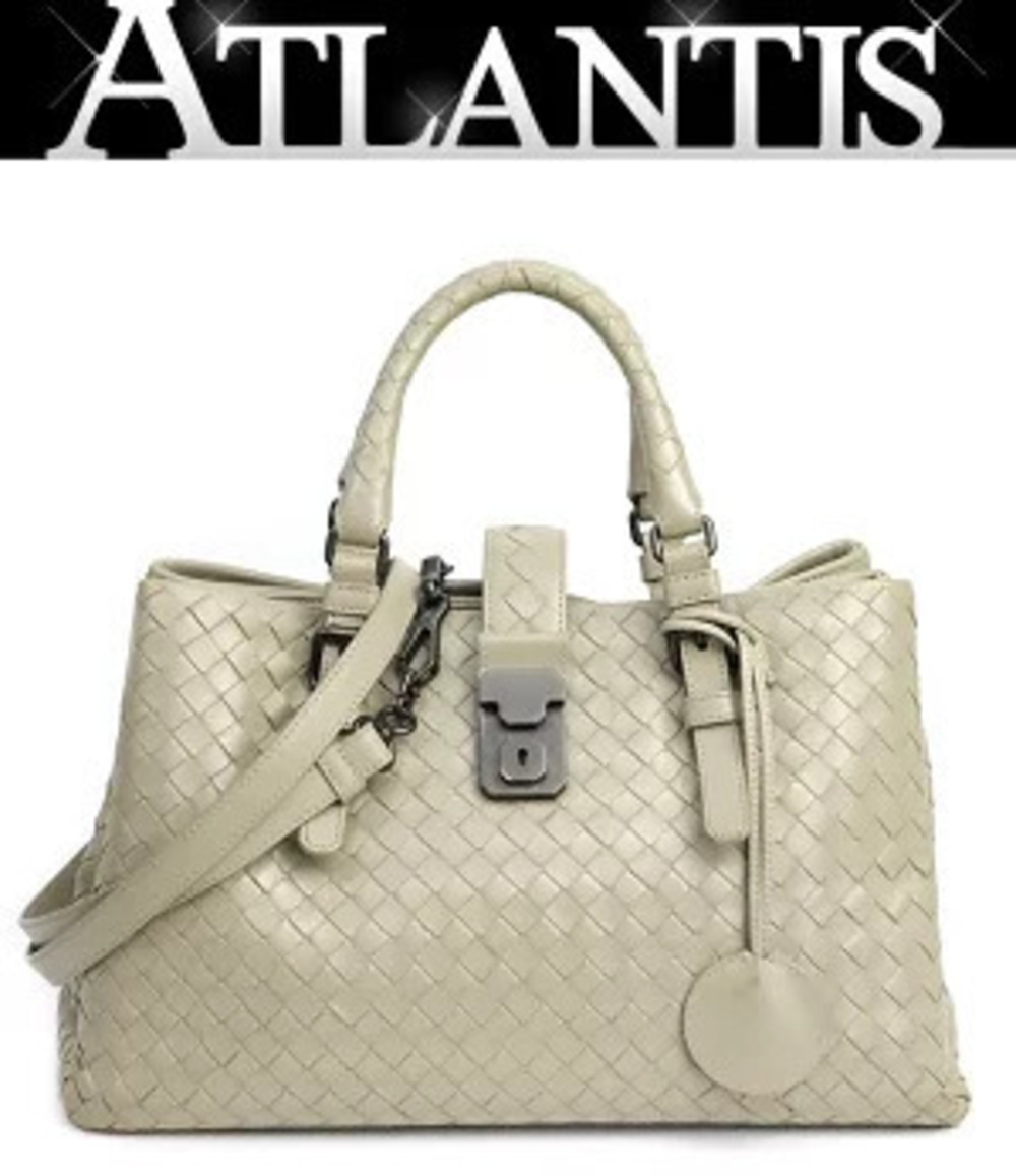 Bottega Veneta Intrecciato Roma Bag Leather Beige Cream